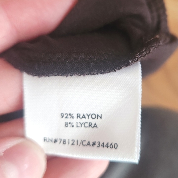 EUC Eileen Fisher Brown Cap Sleeve T-Shirt, Size L - Picture 5 of 5